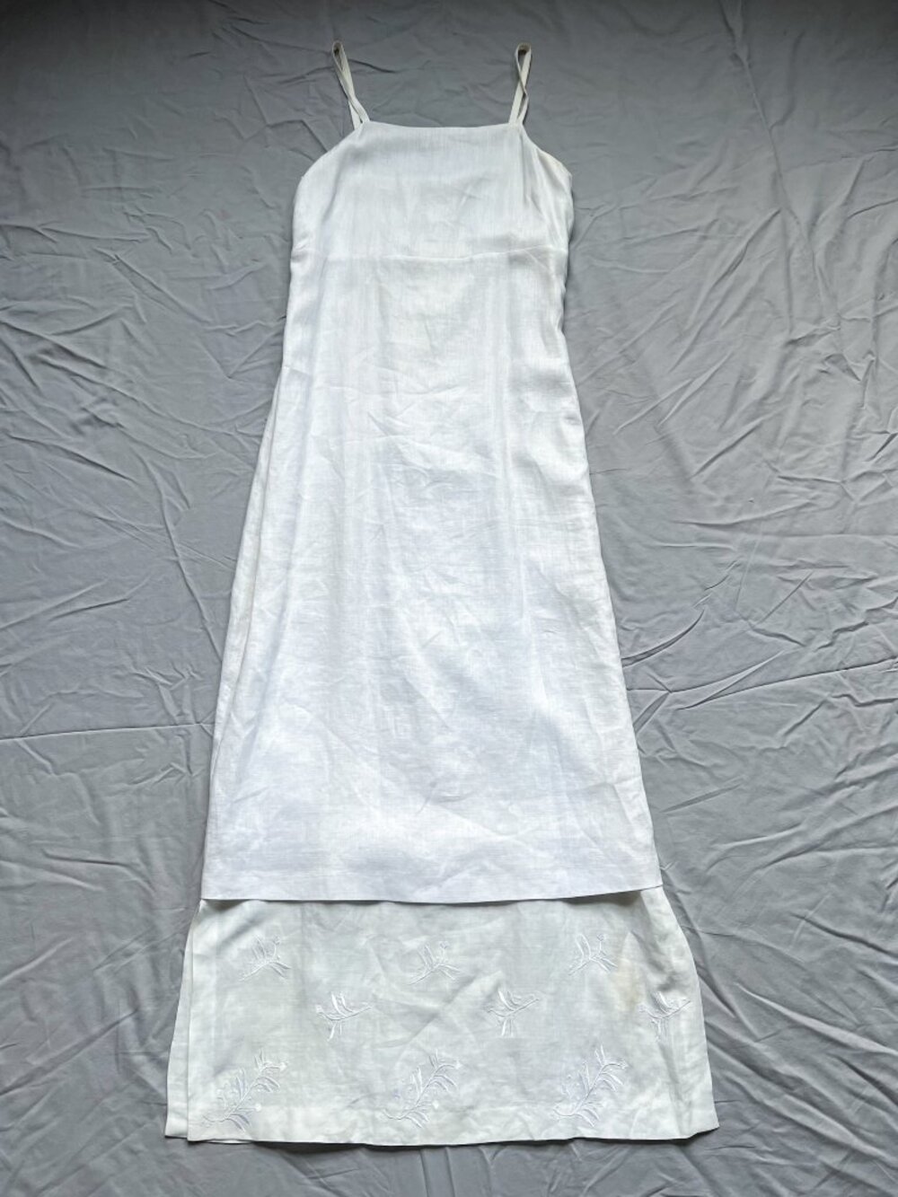 Vintage 90's Tristan & Iseut Linen Dress - Size 4